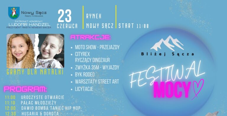 Festiwal Mocy już 23 czerwca na nowosądeckim Rynku!